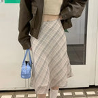 Harajuku Plaid Midi Skirt - Bottoms - Skirts - 1