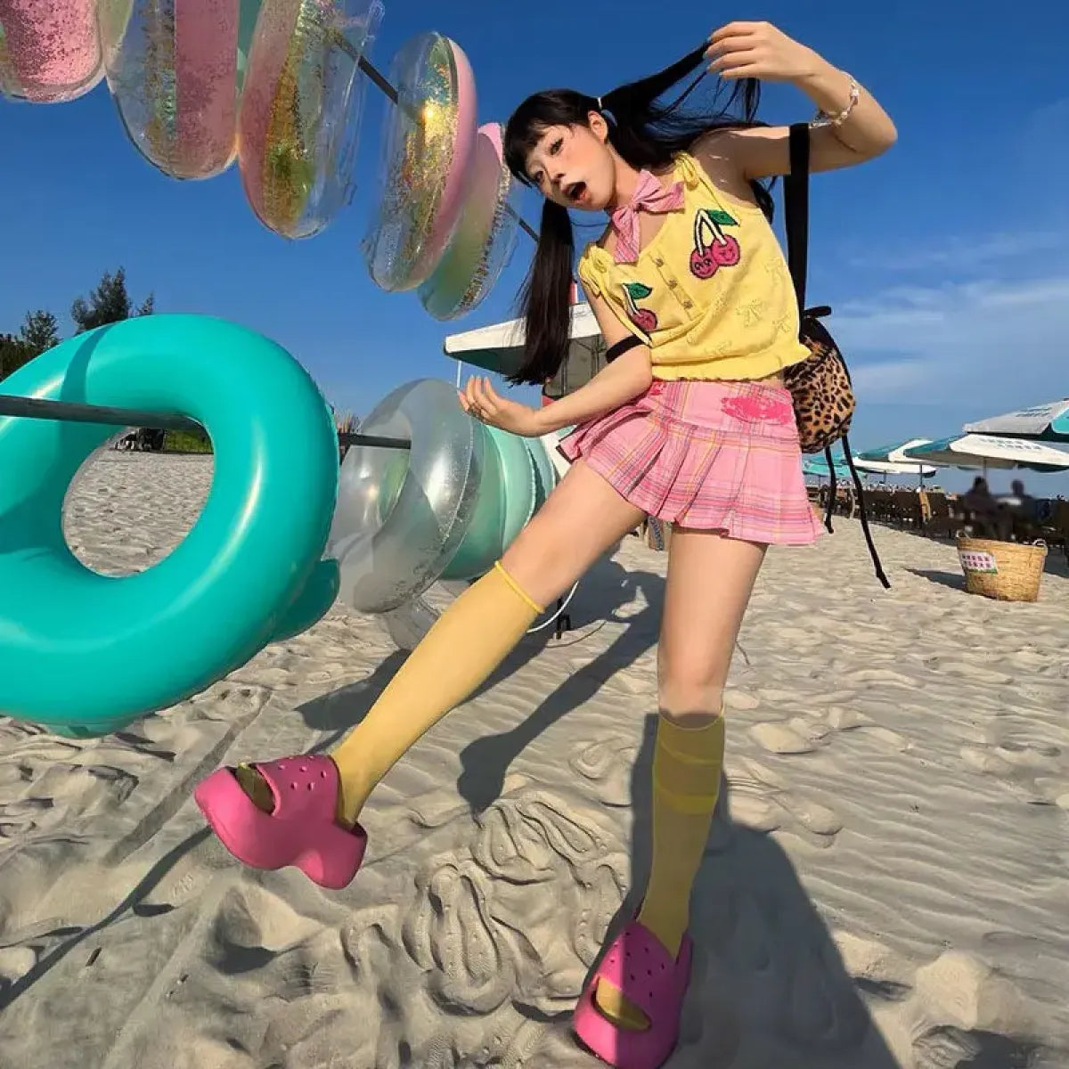 Harajuku Plaid Pleated Skirt - Bottoms - Skirts - 15