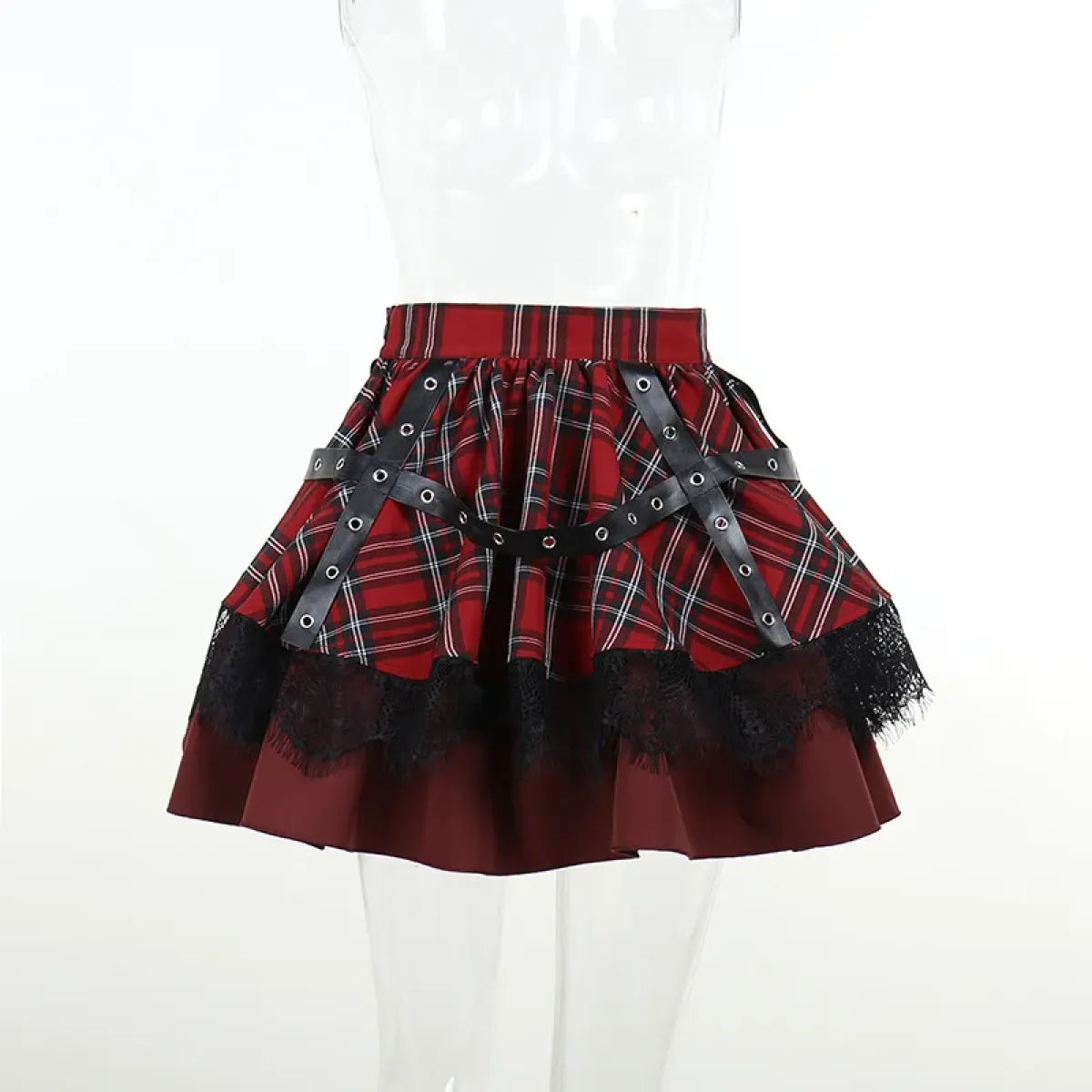 Harajuku Plaid Pleated Skirt - Y2K Mini Cake Skirt - Bottoms - 15