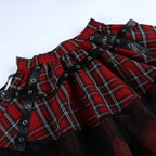 Harajuku Plaid Pleated Skirt - Y2K Mini Cake Skirt - Bottoms - 16