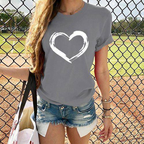 Women’s Harajuku Printed T-Shirts - Gray / S - T-Shirts - Shirts & Tops - 17 - 2024