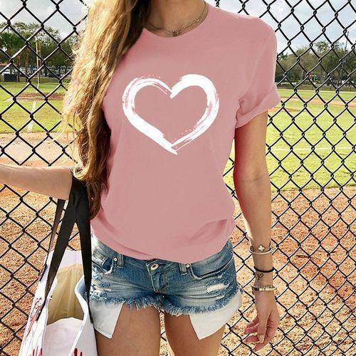 Women’s Harajuku Printed T-Shirts - Pink / S - T-Shirts - Shirts & Tops - 18 - 2024