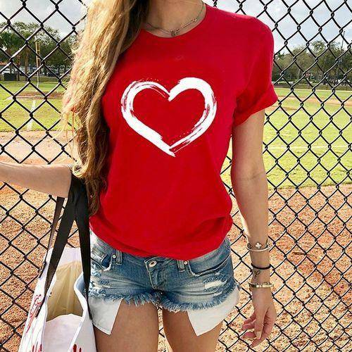 Women’s Harajuku Printed T-Shirts - Red / S - T-Shirts - Shirts & Tops - 19 - 2024