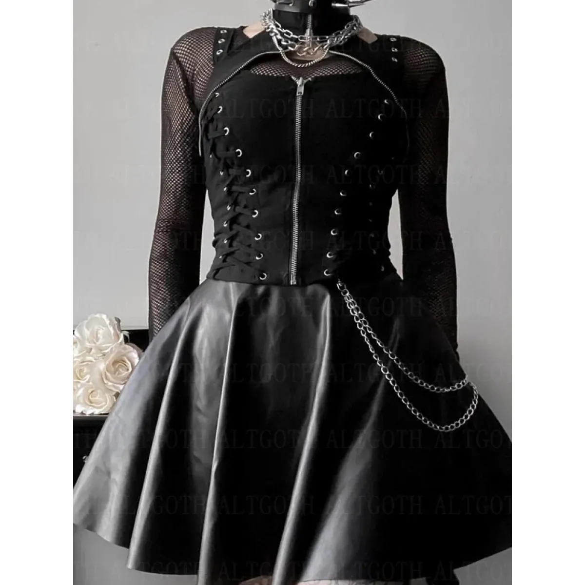 Harajuku Punk Grunge Halter Corset - Tops & Tees - 4