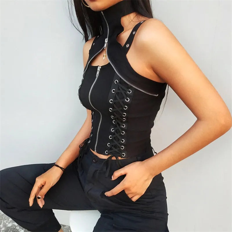 Harajuku Punk Grunge Halter Corset - Tops & Tees - Shirts & Tops - 9 - 2024