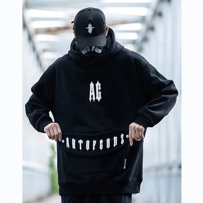 Harajuku Removable Collar Techwear Hoodie - Hoodies & Sweatshirts - Shirts & Tops - 1 - 2024