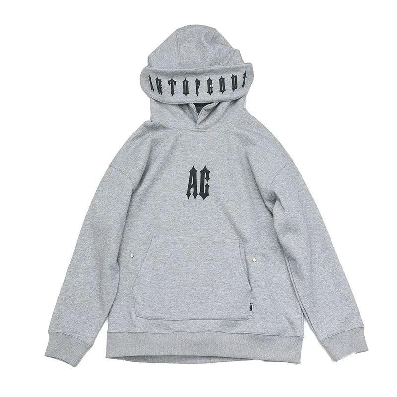 Harajuku Removable Collar Techwear Hoodie - Grey / M - Hoodies & Sweatshirts - Shirts & Tops - 7 - 2024