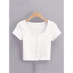 Harajuku Ribbed Crop Top - Women’s Clothing & Accessories - Tops - 10