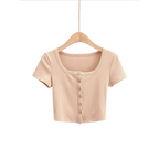 Harajuku Ribbed Crop Top - Women’s Clothing & Accessories - Tops - 3