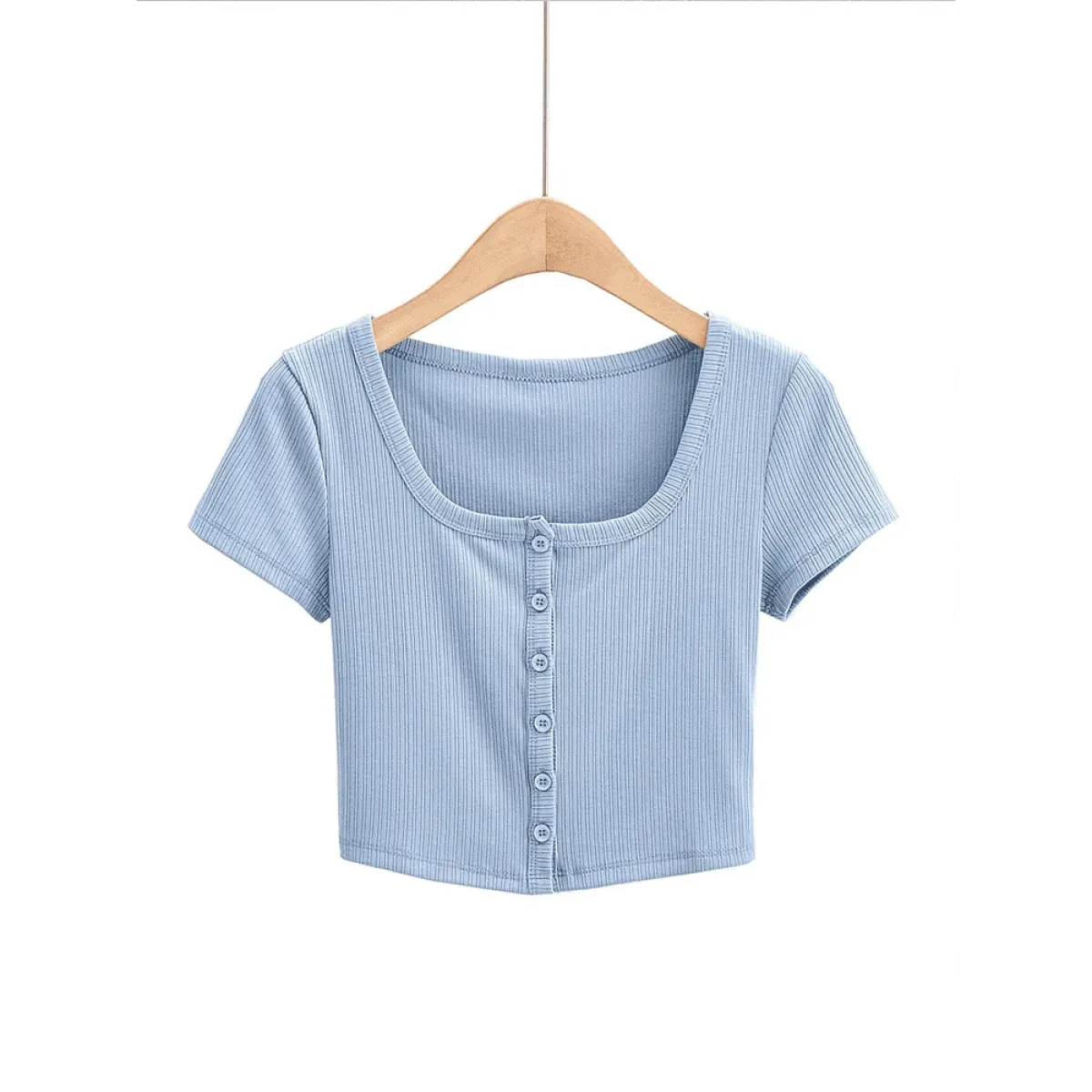 Harajuku Ribbed Crop Top - Women’s Clothing & Accessories - Tops - 4