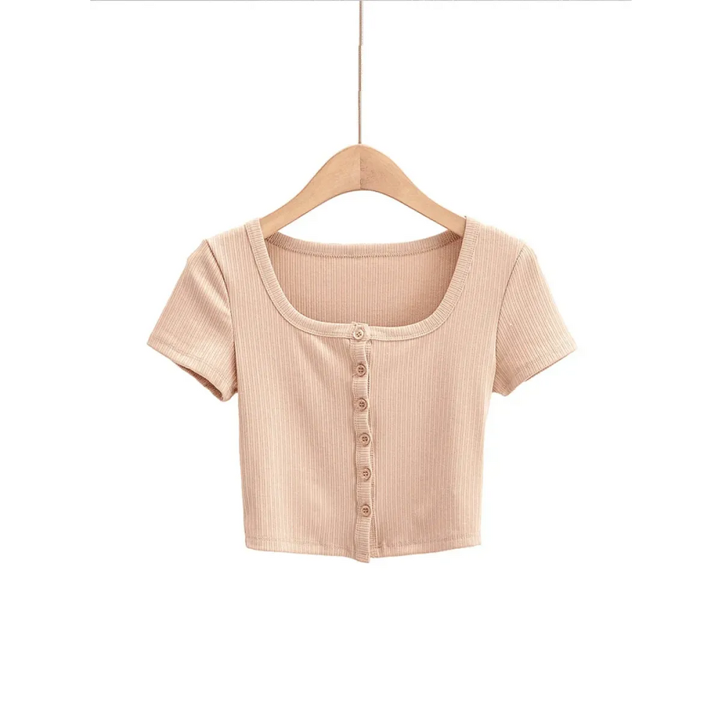 Harajuku Ribbed Crop Top - Women’s Clothing & Accessories - Tops - 9