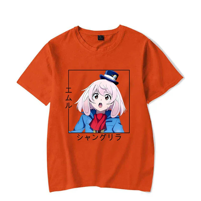 Emuru T-shirt - Harajuku Round Neck - Orange / XXL - T-Shirts - Shirts & Tops - 11 - 2024