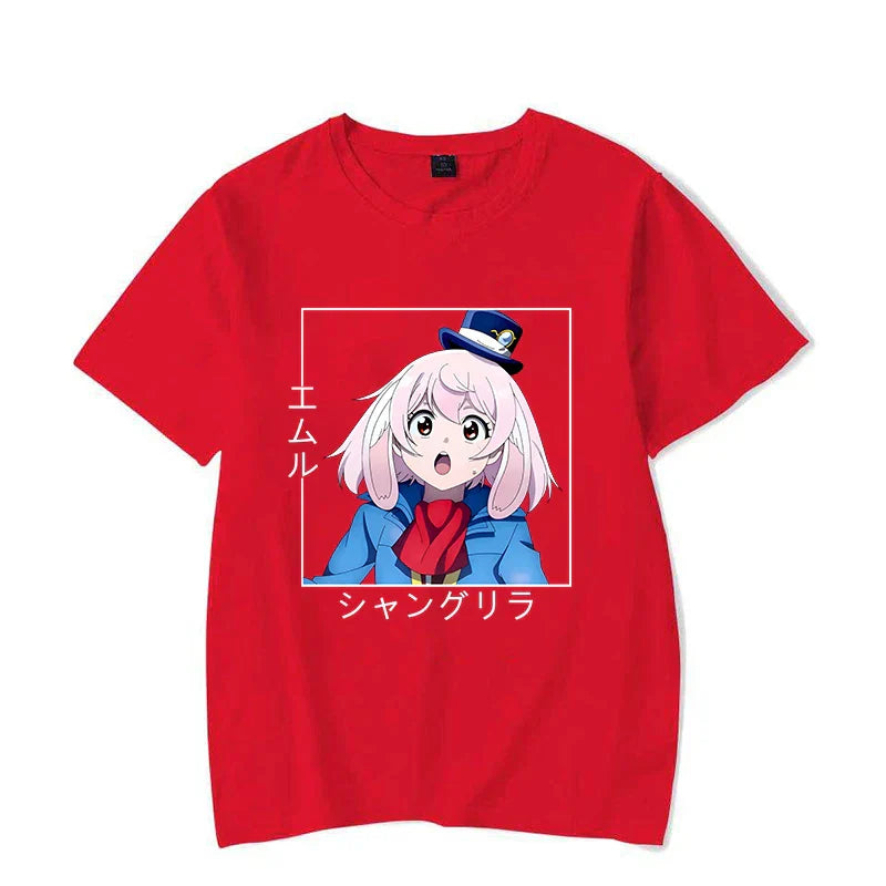 Emuru T-shirt - Harajuku Round Neck - Red / 4XL - T-Shirts - Shirts & Tops - 3 - 2024