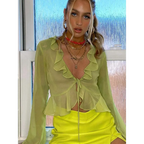 Harajuku Ruffle Chiffon Blouse - Women’s Clothing & Accessories - Shirts & Blouses - 1