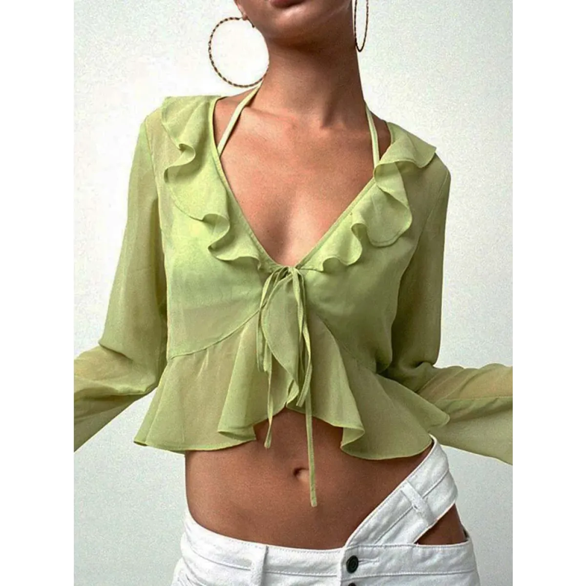 Harajuku Ruffle Chiffon Blouse - Women’s Clothing & Accessories - Shirts & Blouses - 9