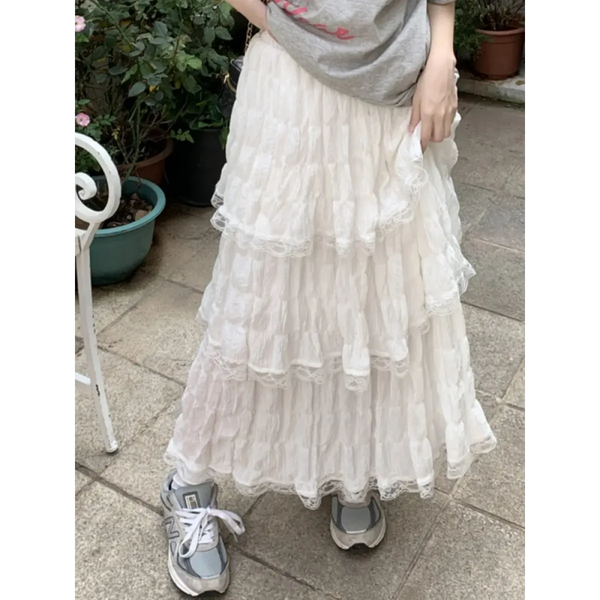 Harajuku Ruffle Lace Skirt - Bottoms - Skirts - 1