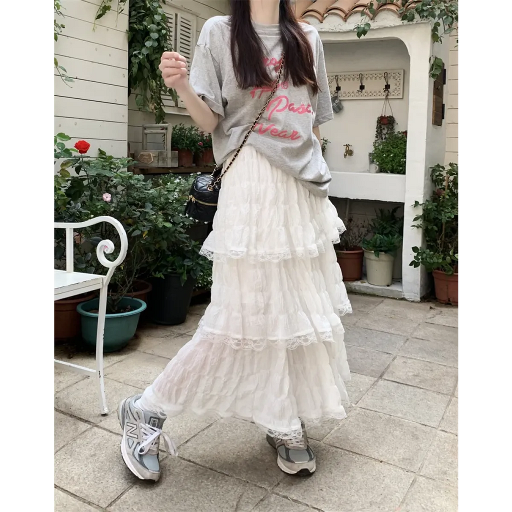 Harajuku Ruffle Lace Skirt - Bottoms - Skirts - 12
