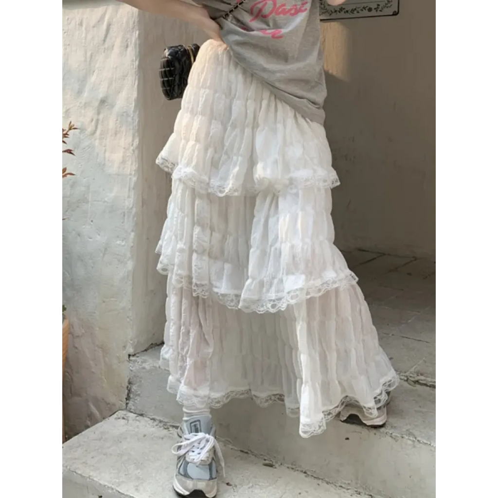 Harajuku Ruffle Lace Skirt - Bottoms - Skirts - 14