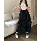 Harajuku Ruffle Lace Skirt - Bottoms - Skirts - 21