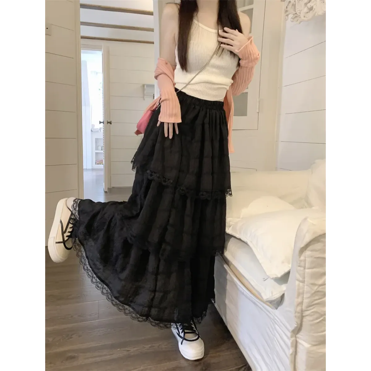 Harajuku Ruffle Lace Skirt - Bottoms - Skirts - 23