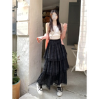 Harajuku Ruffle Lace Skirt - Bottoms - Skirts - 25