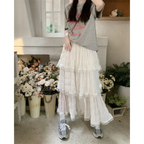 Harajuku Ruffle Lace Skirt - Bottoms - Skirts - 7