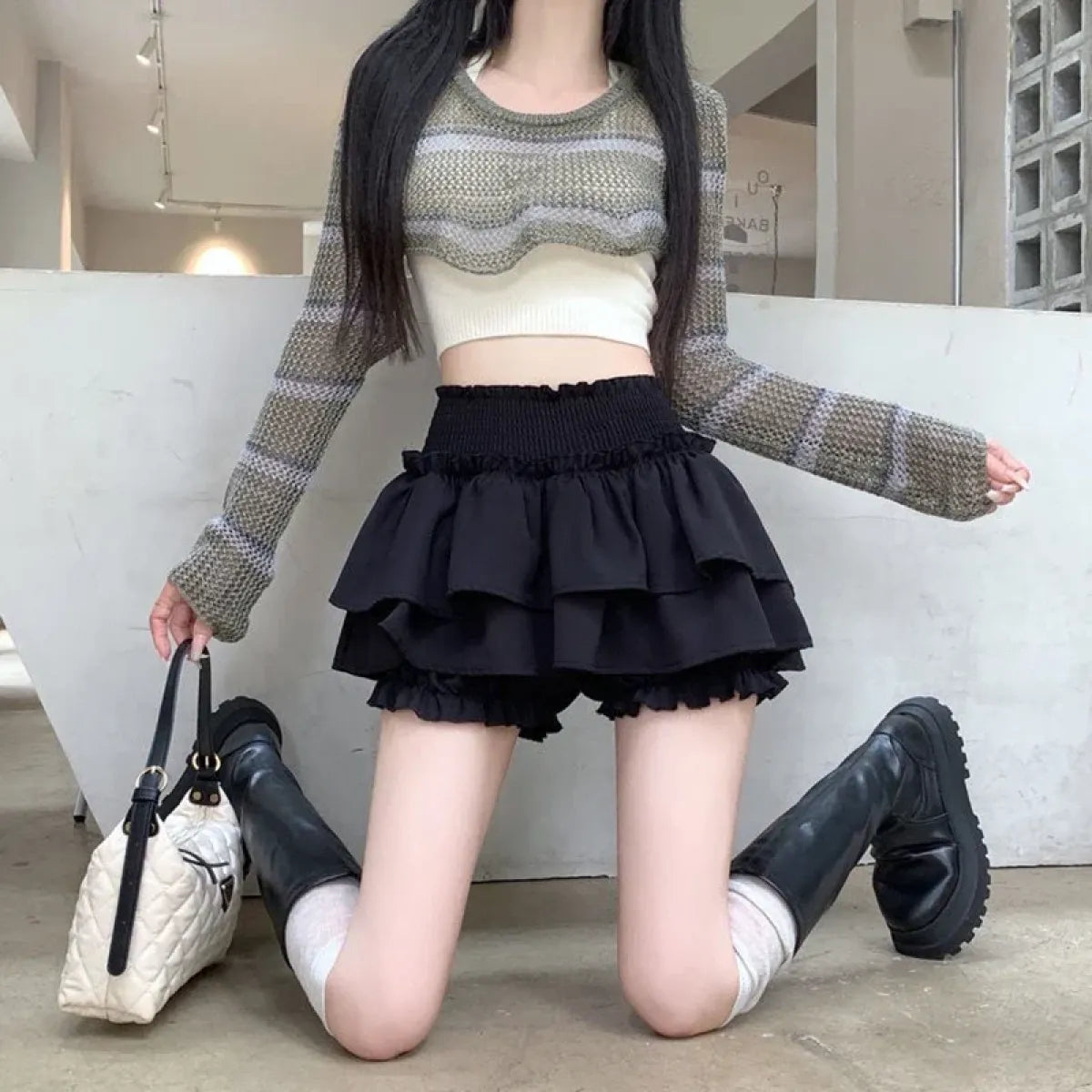 Harajuku Ruffle Layered Skirt - Bottoms - Skirts - 23