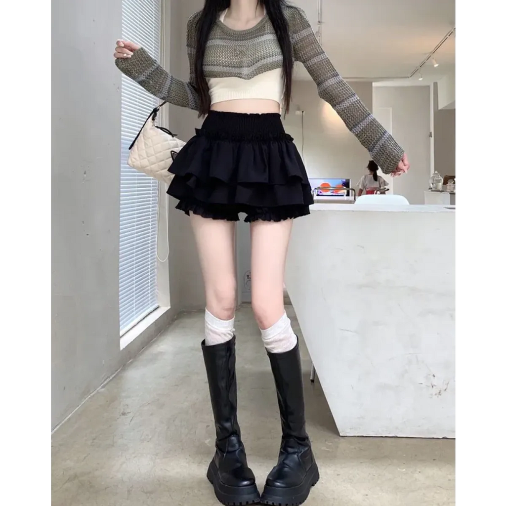 Harajuku Ruffle Layered Skirt - Bottoms - Skirts - 25