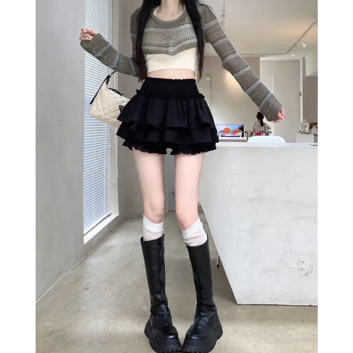 Harajuku Ruffle Layered Skirt - Bottoms - Skirts - 25