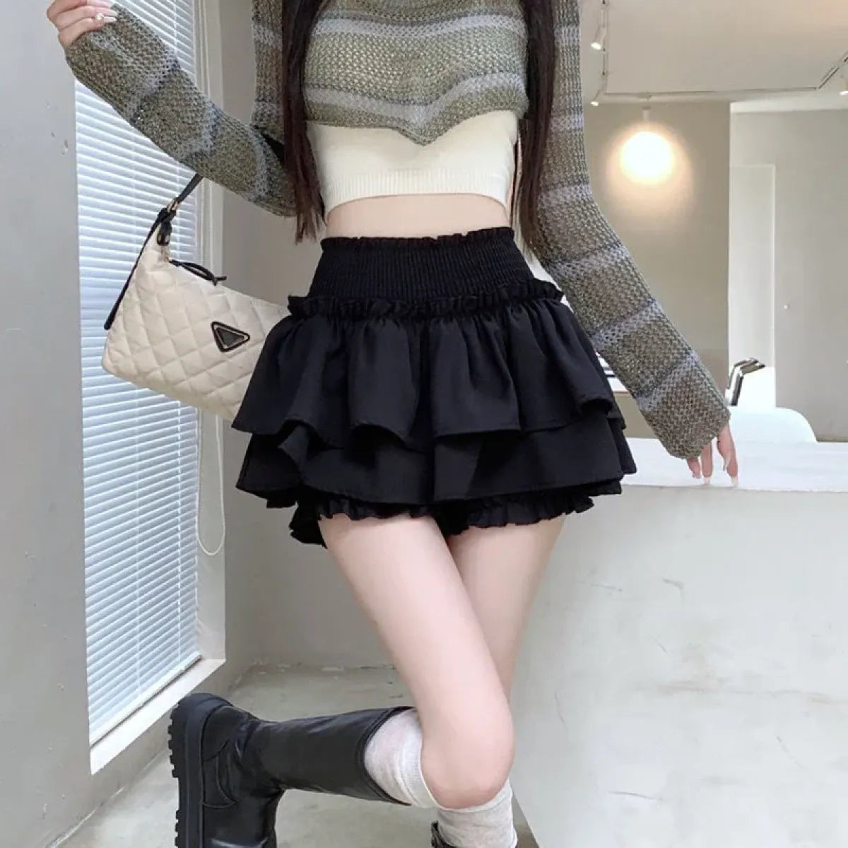 Harajuku Ruffle Layered Skirt - Bottoms - Skirts - 28