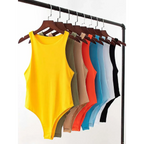 Harajuku Sleeveless Bodysuit - Women’s Clothing & Accessories - Bodysuits - 1