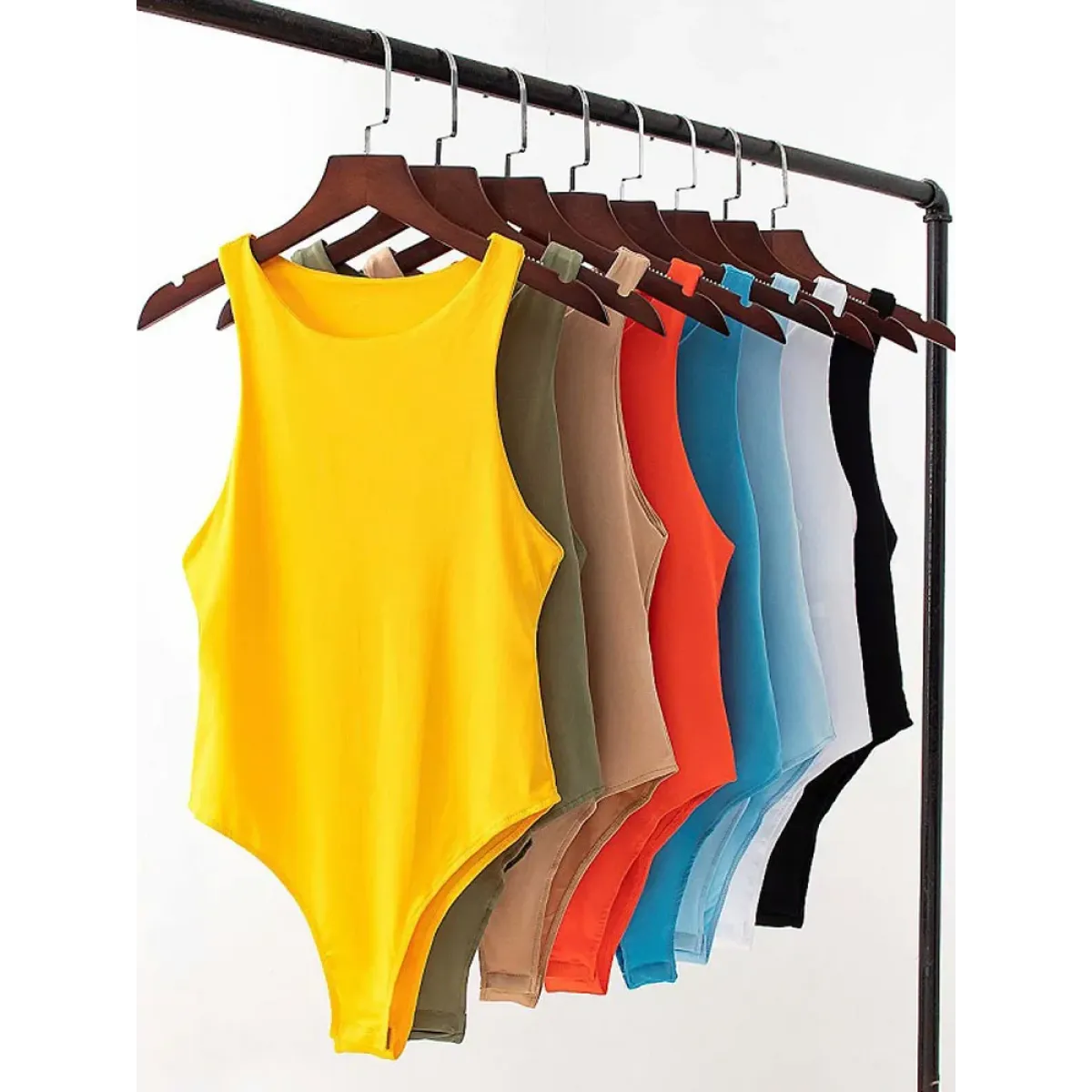Harajuku Sleeveless Bodysuit - Women’s Clothing & Accessories - Bodysuits - 1