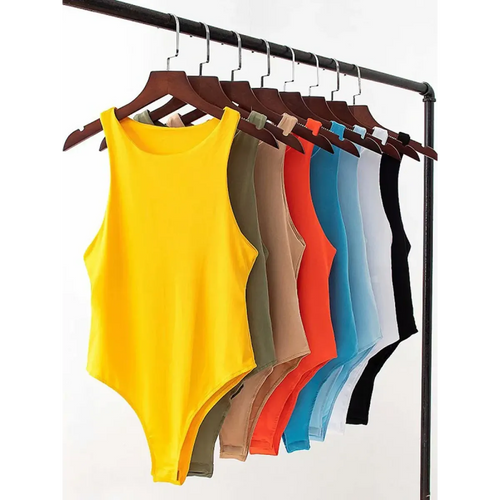 Harajuku Sleeveless Bodysuit - Women’s Clothing & Accessories - Bodysuits - 1