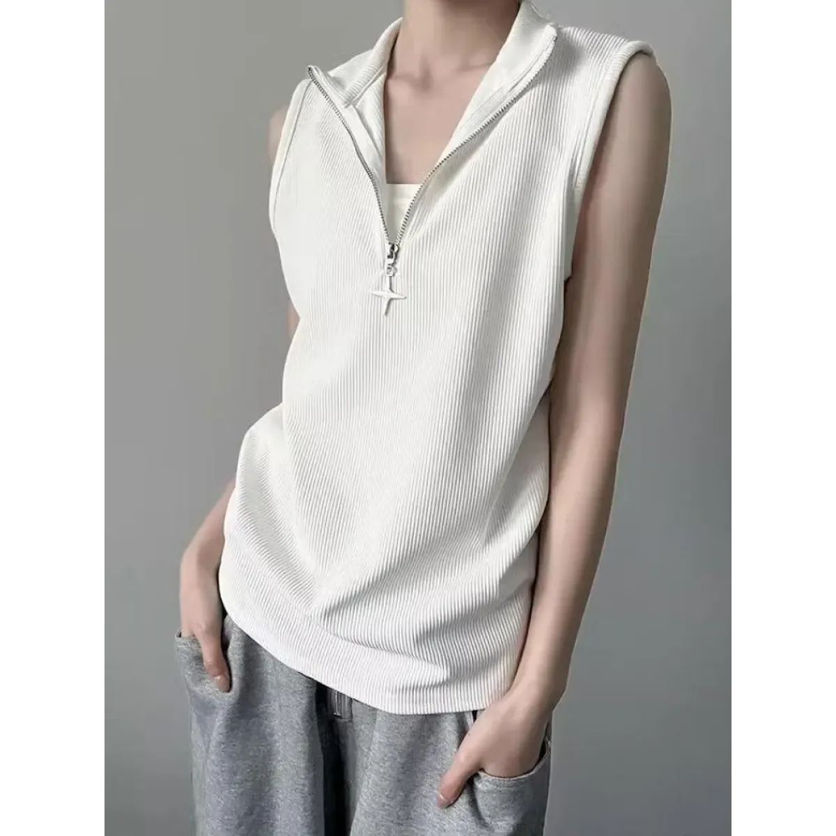 Harajuku Sleeveless Shirt - T-Shirts - Women T-shirts - 2