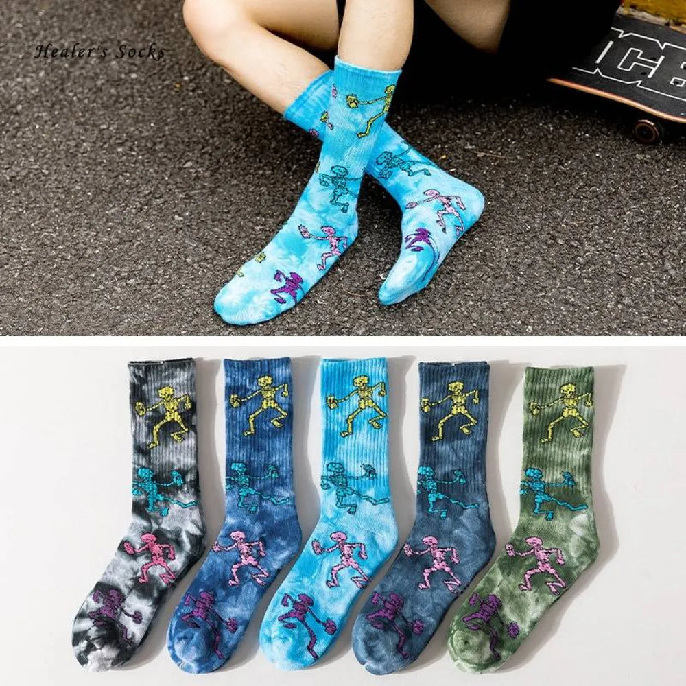 Skeleton Harajuku Socks - Women’s Clothing & Accessories - 1