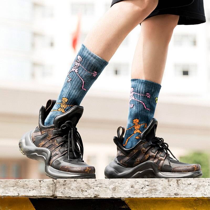 Skeleton Harajuku Socks - Women’s Clothing & Accessories - Socks - 8 - 2024