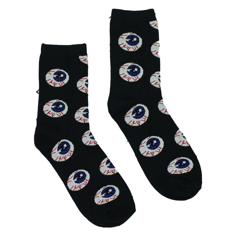 Spooky Eyeballs Harajuku Socks - Black / 36-42 - Women’s Clothing & Accessories - Socks - 7 - 2024