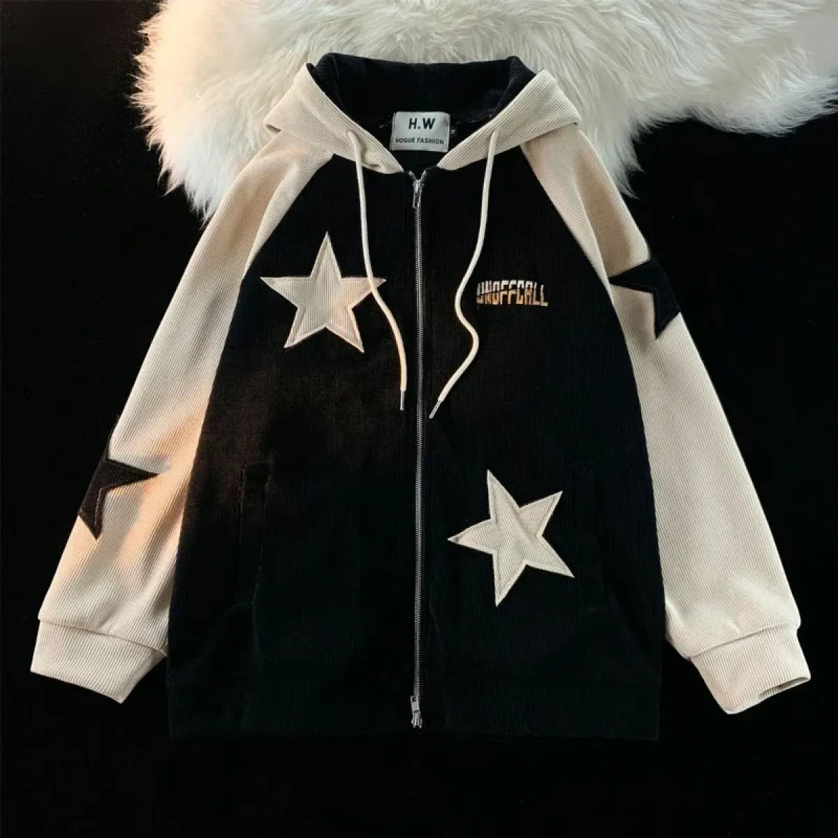 Harajuku Star Zip Hoodie - Women’s - Hoodies - 1