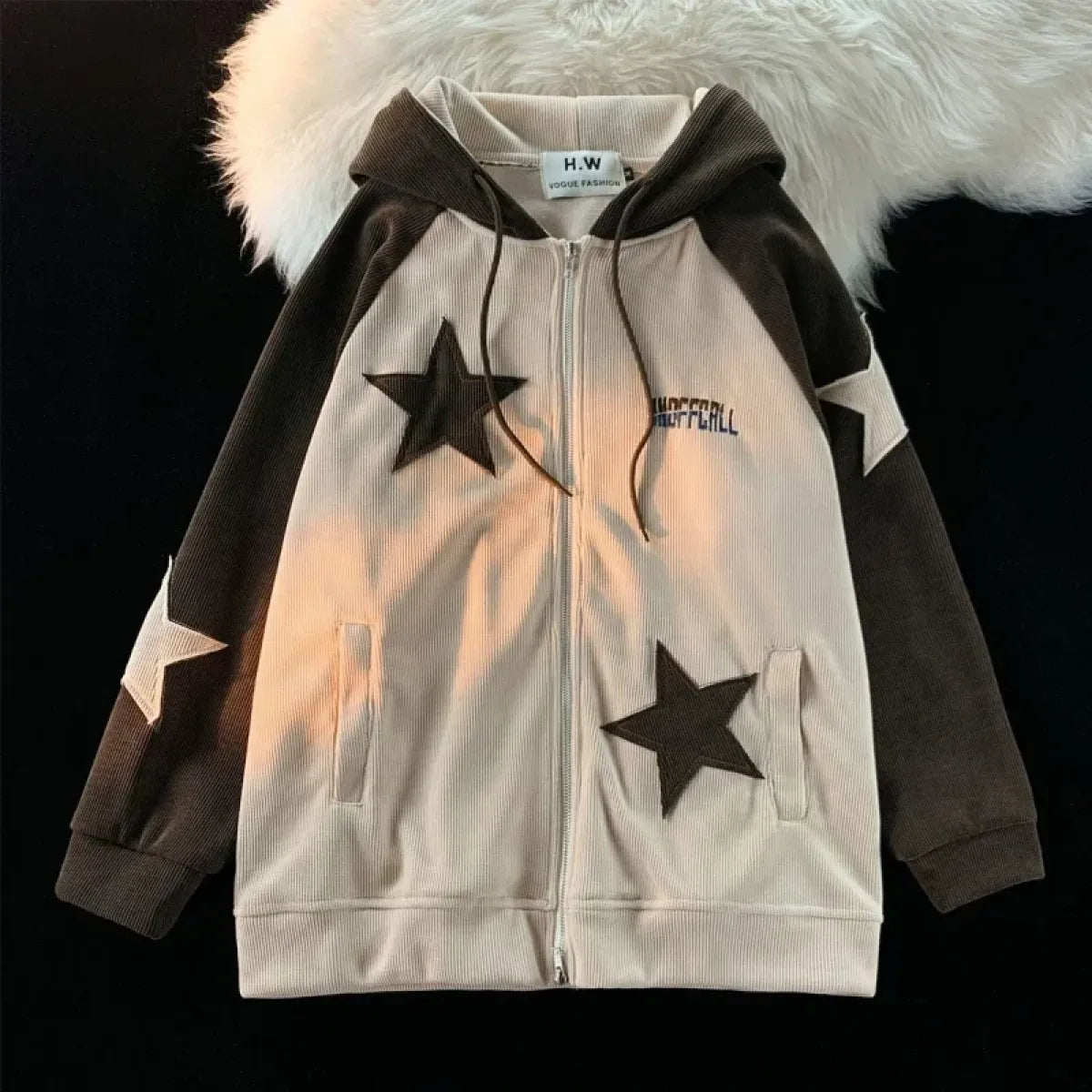 Harajuku Star Zip Hoodie - Women’s - Hoodies - 3
