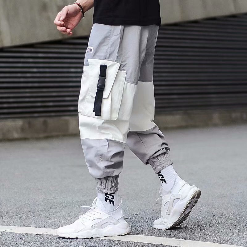 Harajuku Streetwear Cargo Pants - 2XL / Grey/White - Bottoms - Pants - 18 - 2024