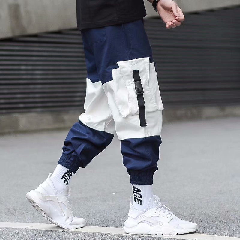 Harajuku Streetwear Cargo Pants - 2XL / Blue/White - Bottoms - Pants - 19 - 2024