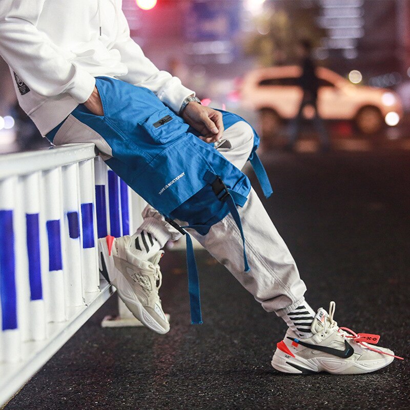 Harajuku Streetwear Cargo Pants - XL / White/Blue - Bottoms - Pants - 32 - 2024