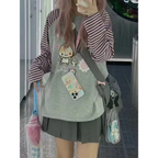 Harajuku Stripe Panda T-shirt - E-girl Kawaii Graphic Tee - T-Shirts - 5