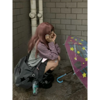 Harajuku Stripe Panda T-shirt - E-girl Kawaii Graphic Tee - T-Shirts - 6