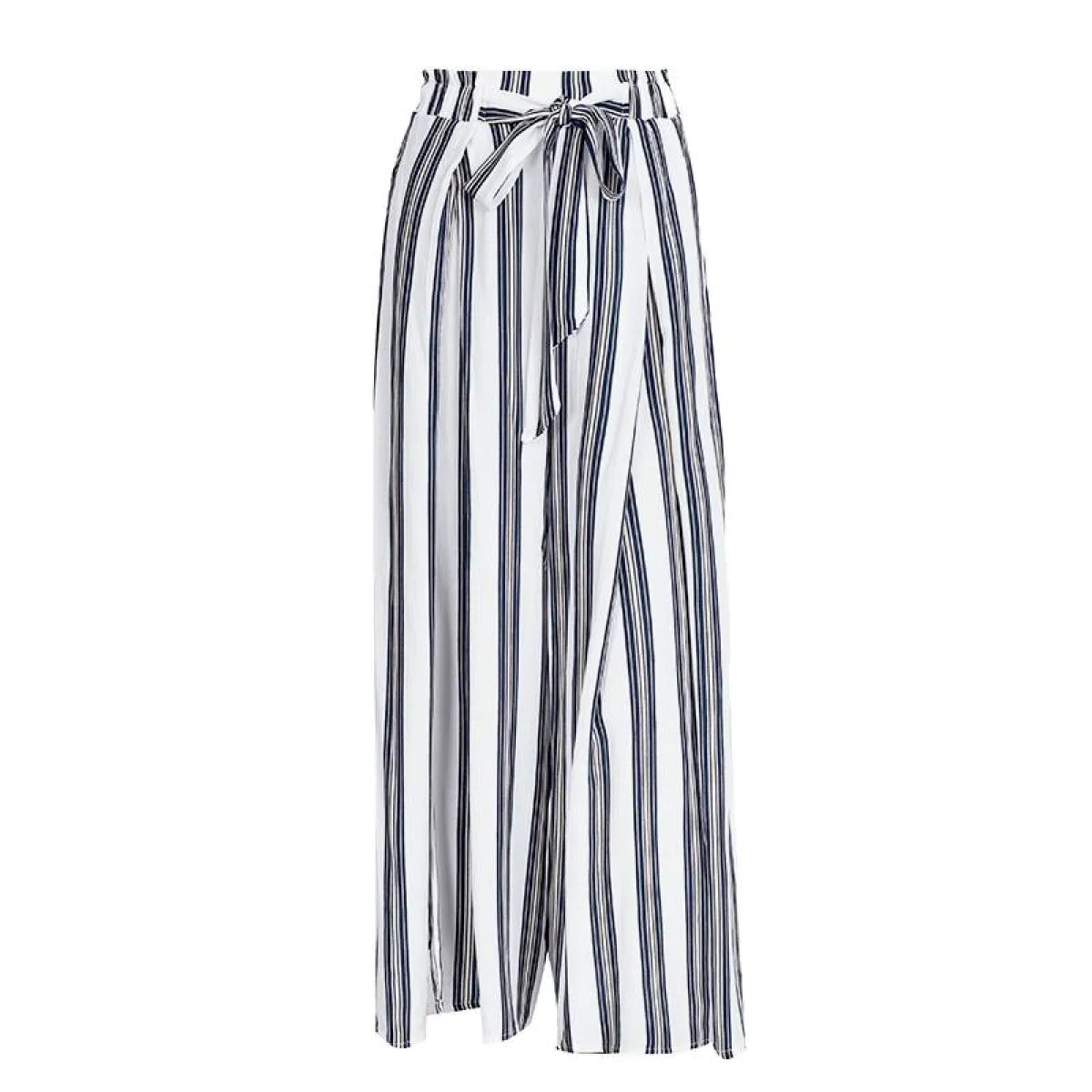 High Waist Loose Striped Pants - Bottoms - 2