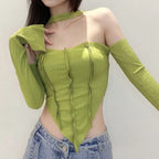 Harajuku-Style Crop Tops - T-Shirts - 1