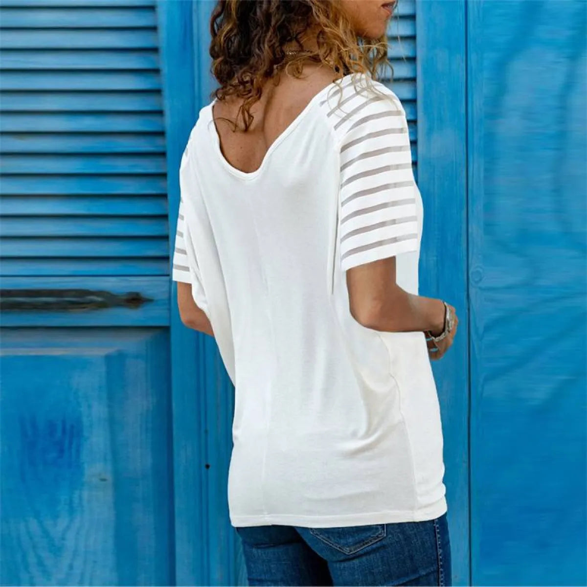 Harajuku Style Mesh Sleeve Shirt - T-Shirts - 3