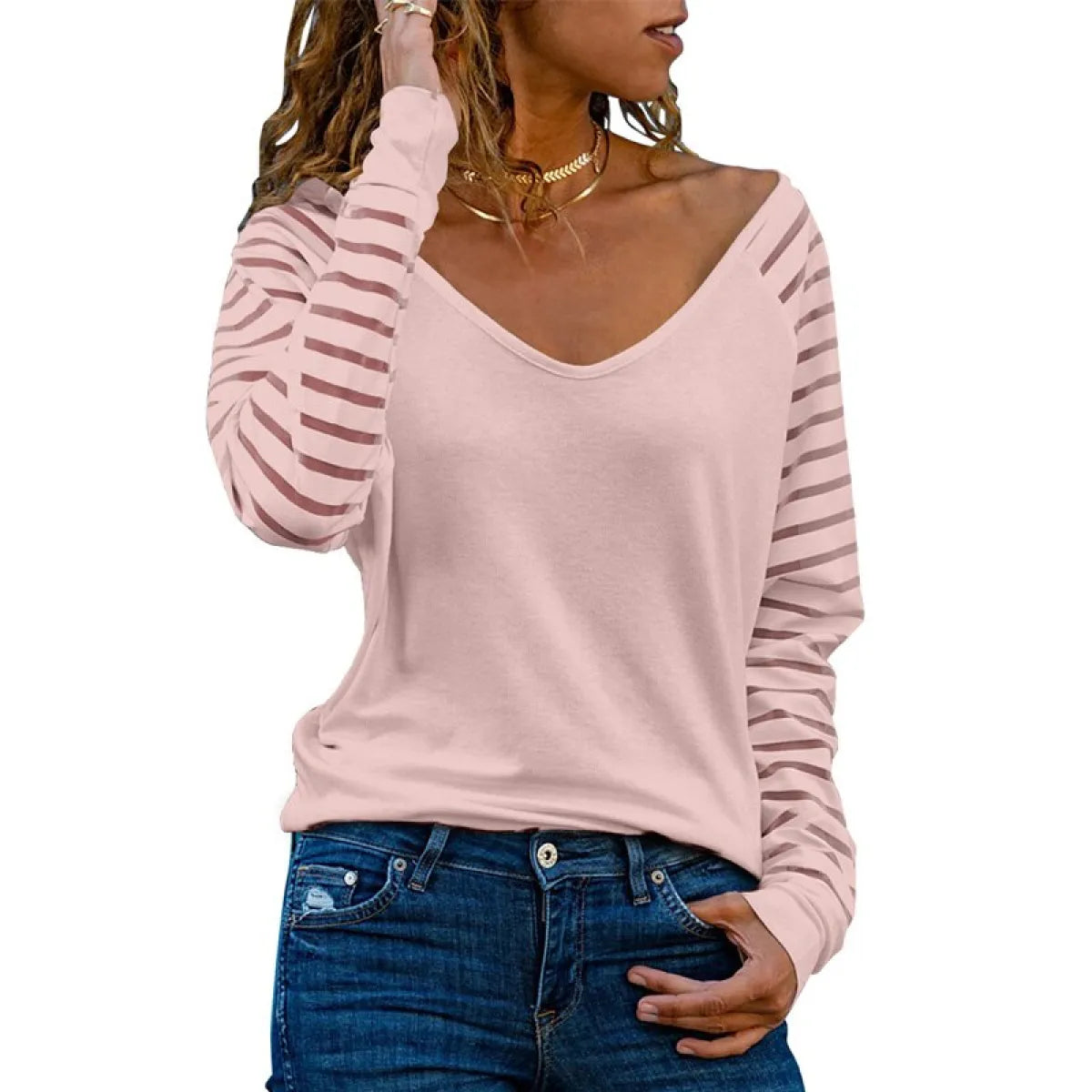 Harajuku Style Mesh Sleeve Shirt - T-Shirts - 8