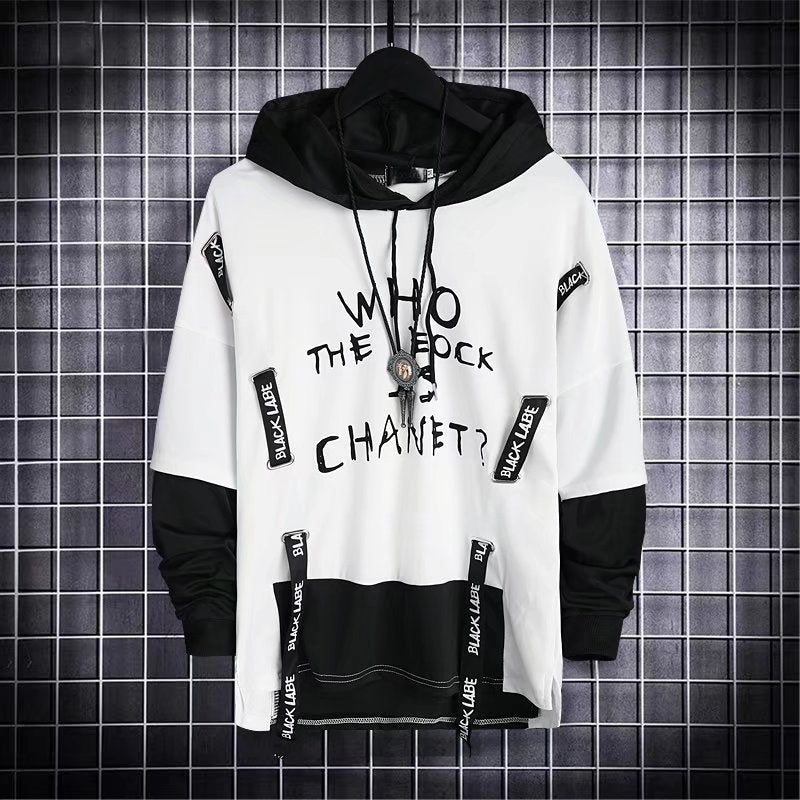 Harajuku Styled Hoodies - Who The Fock - White/Black / M / Nearest Warehouse - Tops & Tees - Shirts & Tops - 47 - 2024