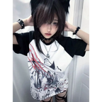 Yami Kawaii T-Shirt – Harajuku Subculture Tee - T-Shirts - Short - Round - Tops - 1